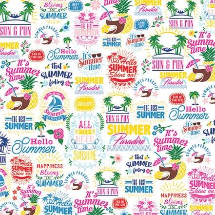 I Love Summer Collection The Best Of Summer 12 x 12 Double-Sided Scrapbook Paper by Echo Park Paper - Scrapbook Supply Companies