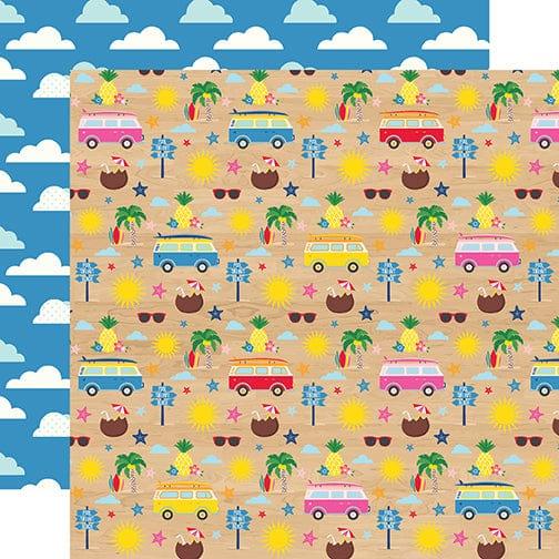 I Love Summer Collection Beach Day 12 x 12 Double-Sided Scrapbook Paper by Echo Park Paper - Scrapbook Supply Companies