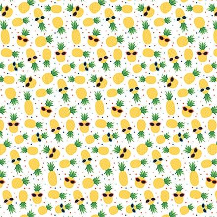 Summertime Collection Pineapples 12 x 12 Double-Sided Scrapbook Paper by Echo Park Paper - Scrapbook Supply Companies