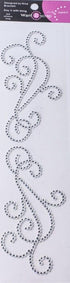 Say It With Bling Collection Inspire Swirls 2- Pack Silver Rhinestones Self-Adhesive Scrapbook Bling by Want 2 Scrap - Scrapbook Supply Companies