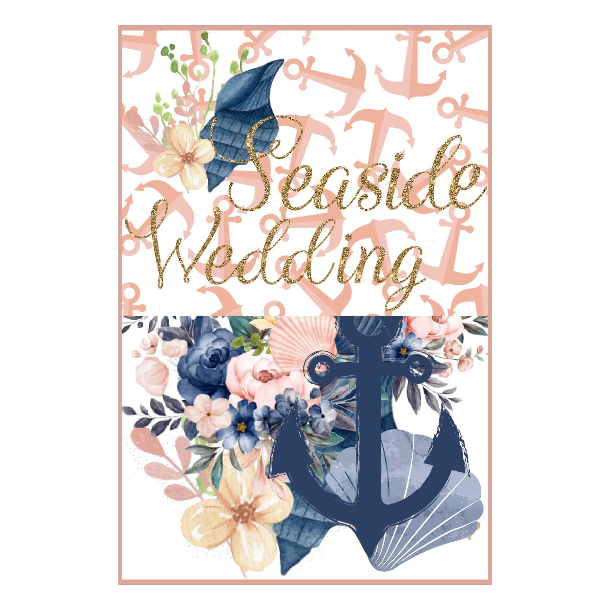 Seaside Wedding 12 x 12 Scrapbook Paper & Embellishment Kit by SSC Designs - Scrapbook Supply Companies