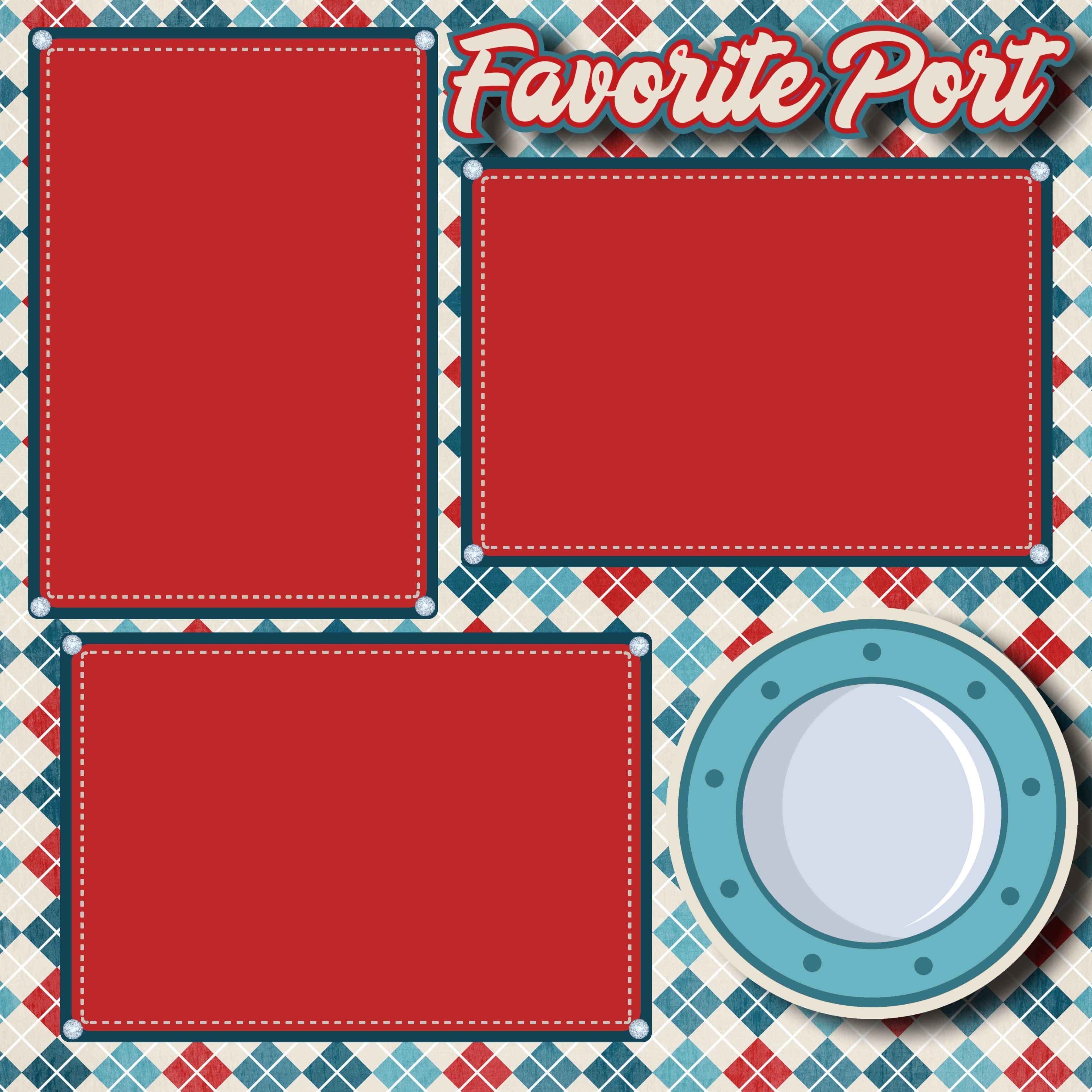 Sail Away (2) - 12 x 12 Premade, Printed Scrapbook Pages by SSC Designs - Scrapbook Supply Companies