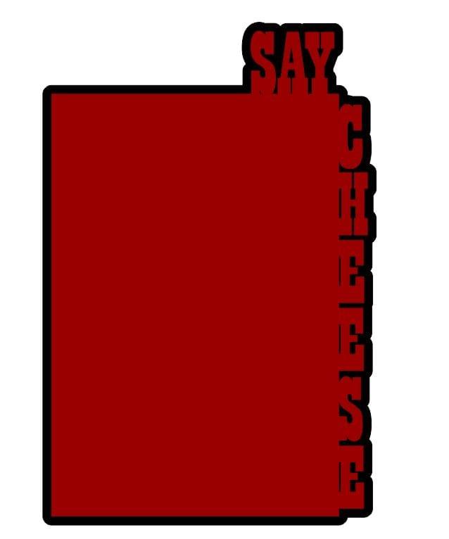 Say Cheese 4.25 x 6.25 Laser Cut Photo Mat Frame Scrapbook Embellishment by SSC Laser Designs