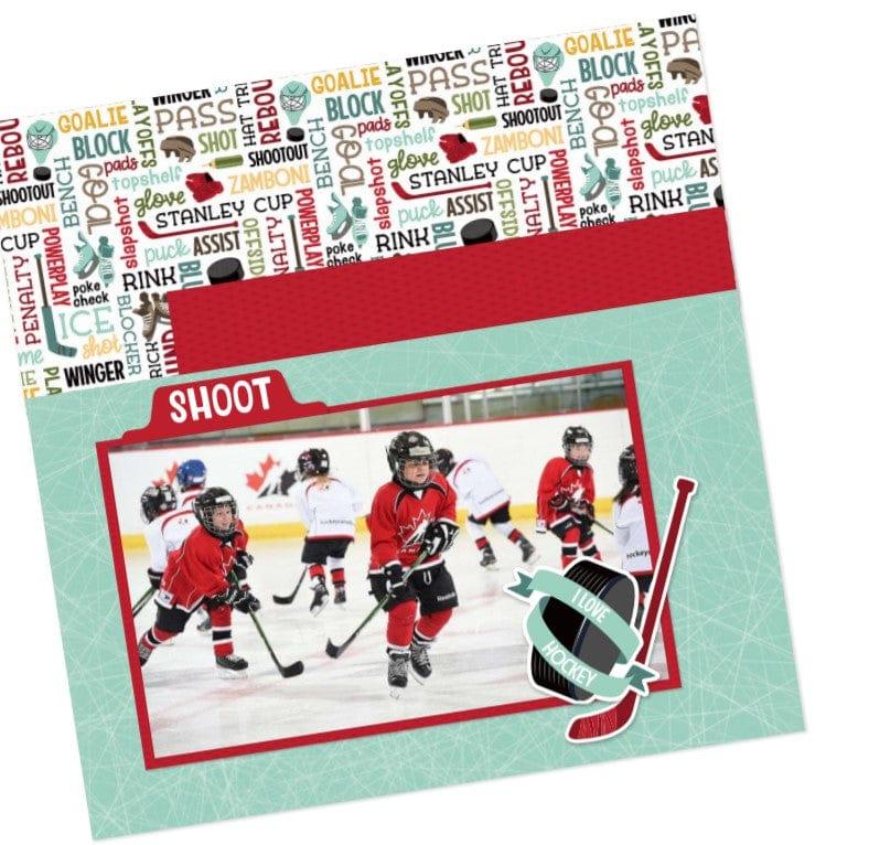 The Hockey Life Collection Icing 12 x 12 Double-Sided Scrapbook Paper by Photo Play Paper - Scrapbook Supply Companies