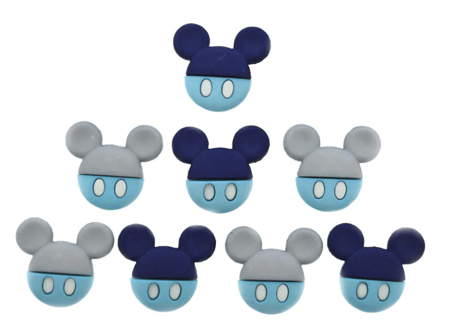 Disney Baby Mickey Mouse Heads Scrapbook Buttons by Dress It Up- 8 pieces