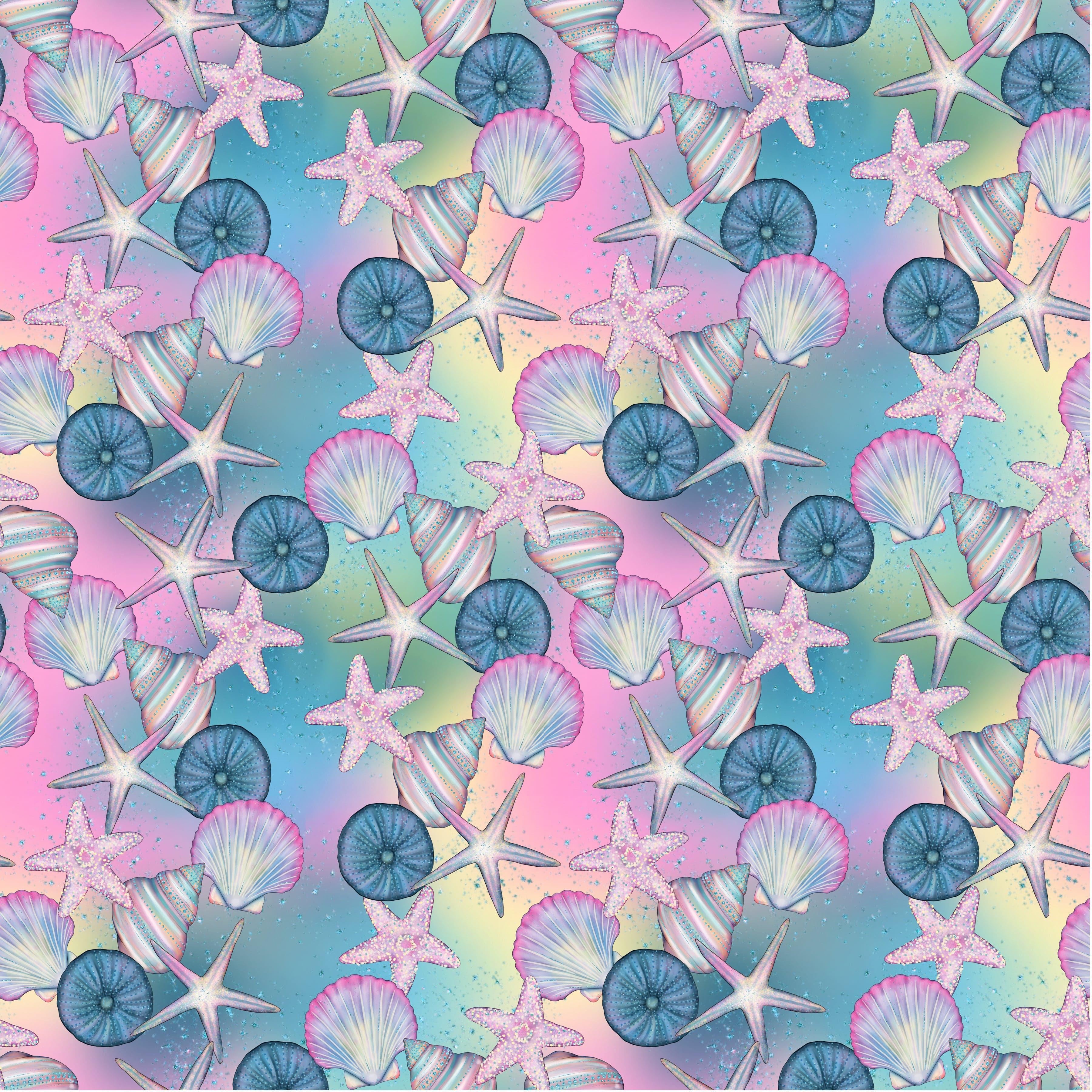 Gaynor Carradice's Mermaids & Seashells Collection Seashells Galore 12 x 12 Double-Sided Scrapbook Paper by SSC Designs - Scrapbook Supply Companies