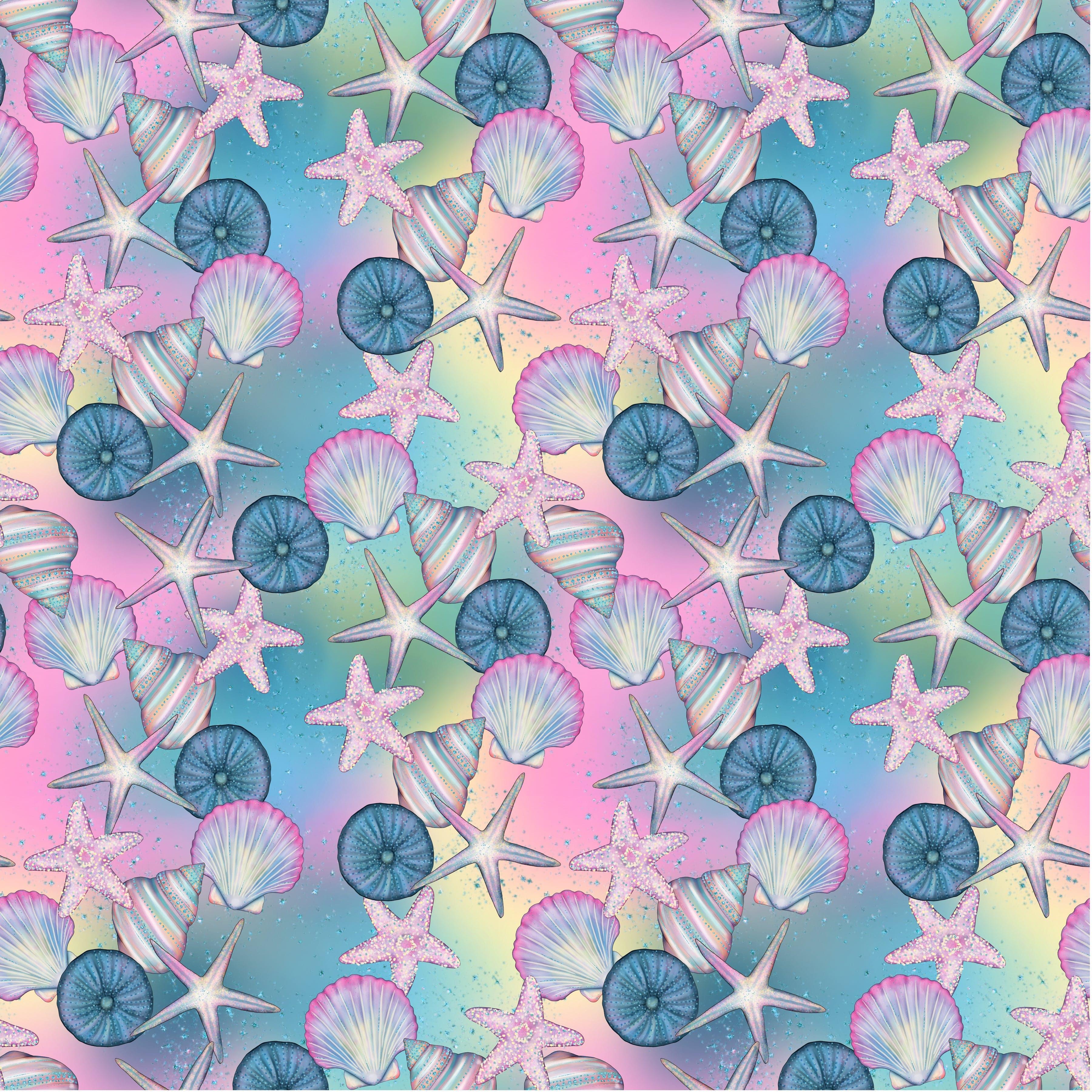 Gaynor Carradice's Mermaids & Seashells Collection Seashells Galore 12 x 12 Double-Sided Scrapbook Paper by SSC Designs - Scrapbook Supply Companies