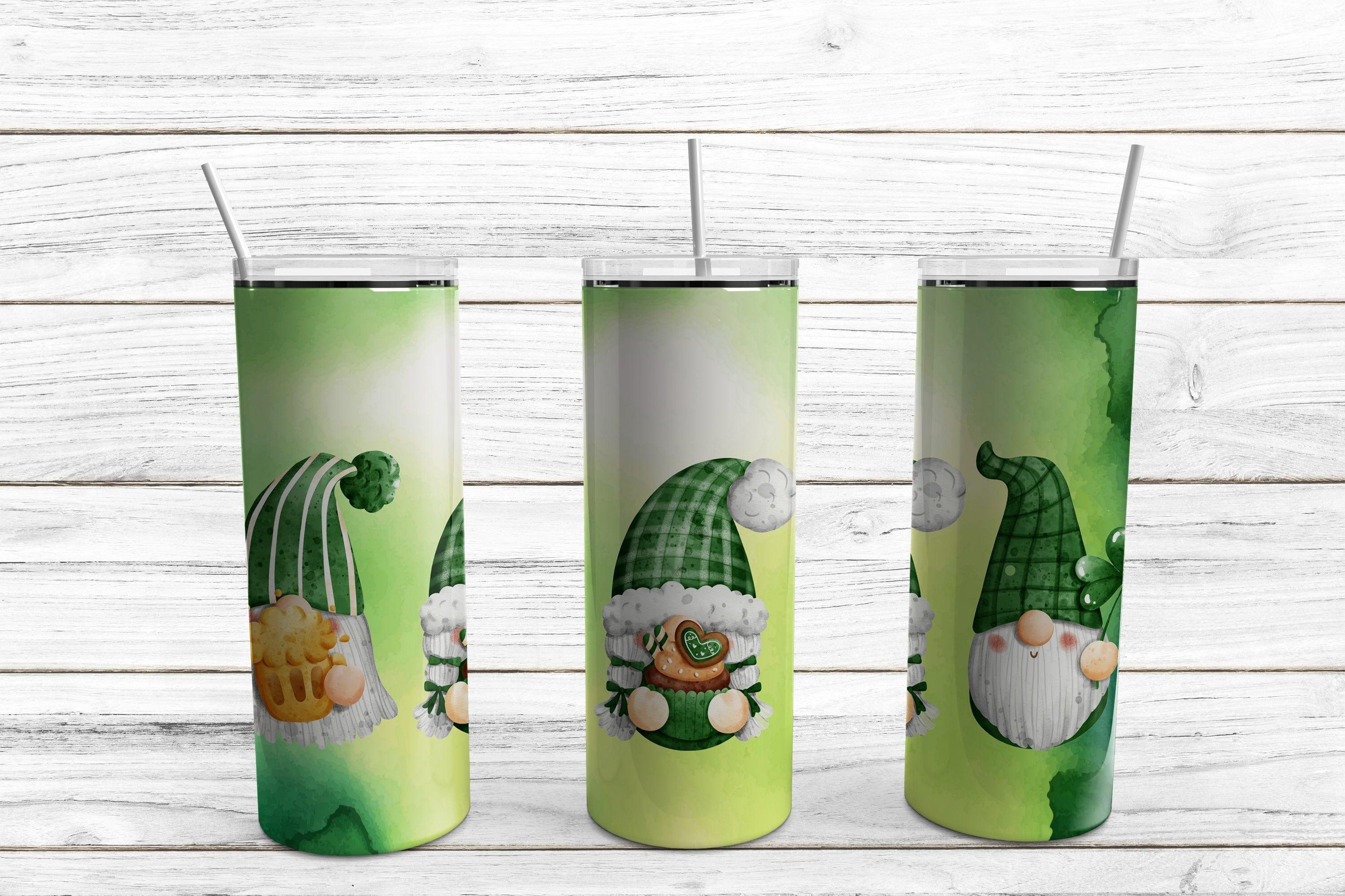 St. Patrick's Day Gnomes 30 oz. Straight Skinny Tumbler by SSC Designs - Scrapbook Supply Companies