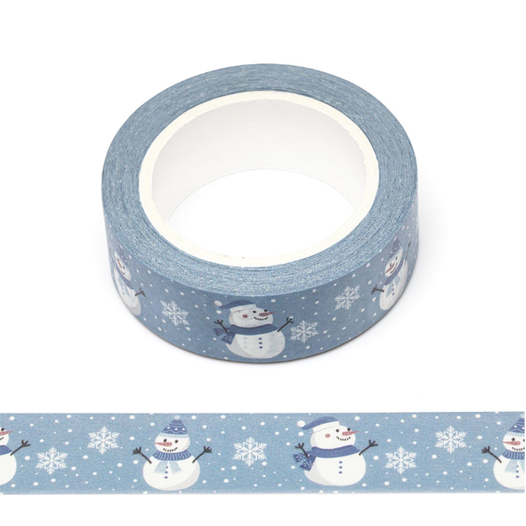 TW Collection Snowman & Snowflakes Washi Tape by SSC Designs - 15mm x 30 Feet - Scrapbook Supply Companies