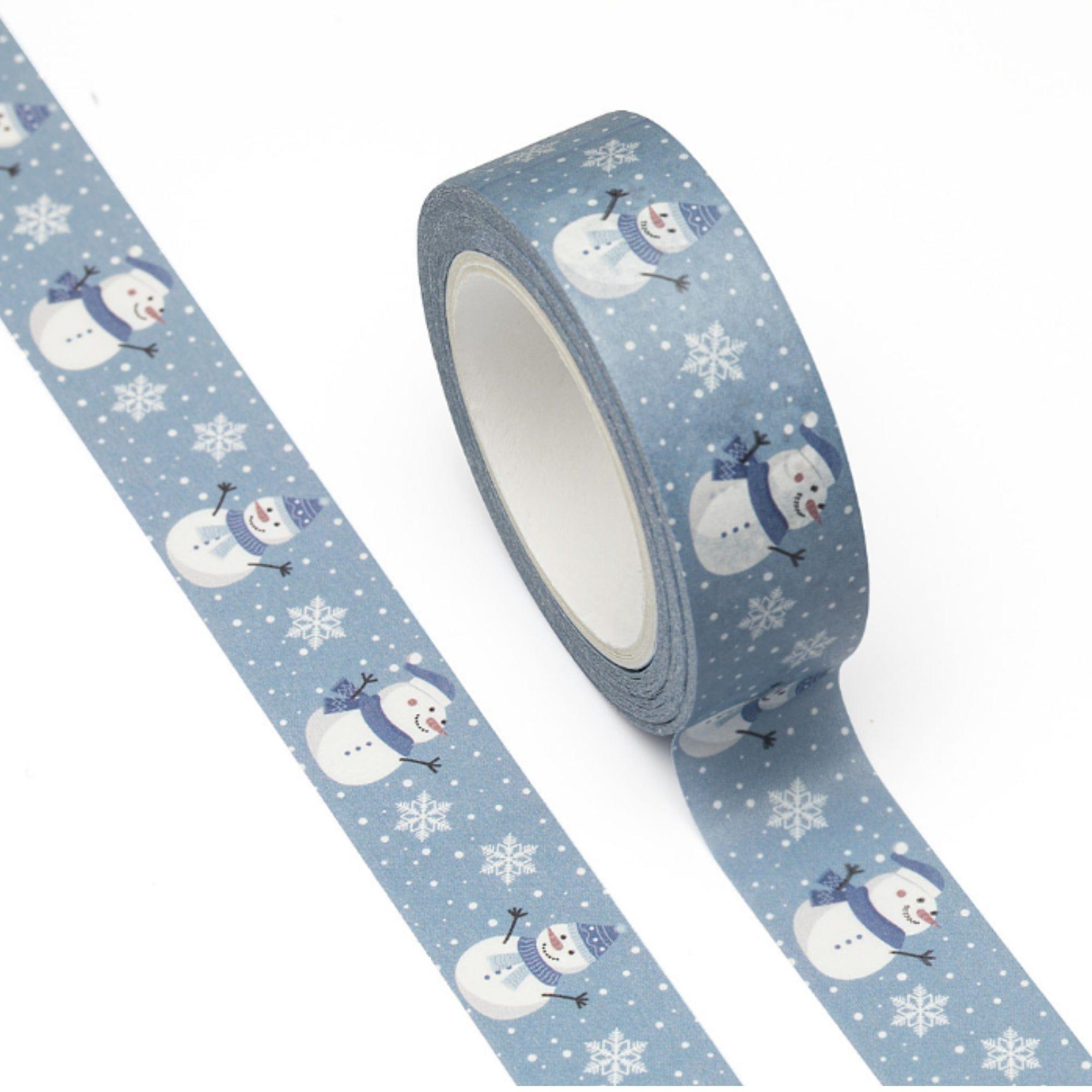 TW Collection Snowman & Snowflakes Washi Tape by SSC Designs - 15mm x 30 Feet - Scrapbook Supply Companies