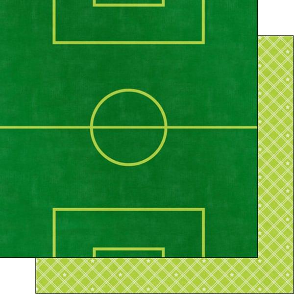 Sports Addict Collection Soccer Addict 3 12 x 12 Double-Sided Scrapbook Paper by Scrapbook Customs - Scrapbook Supply Companies