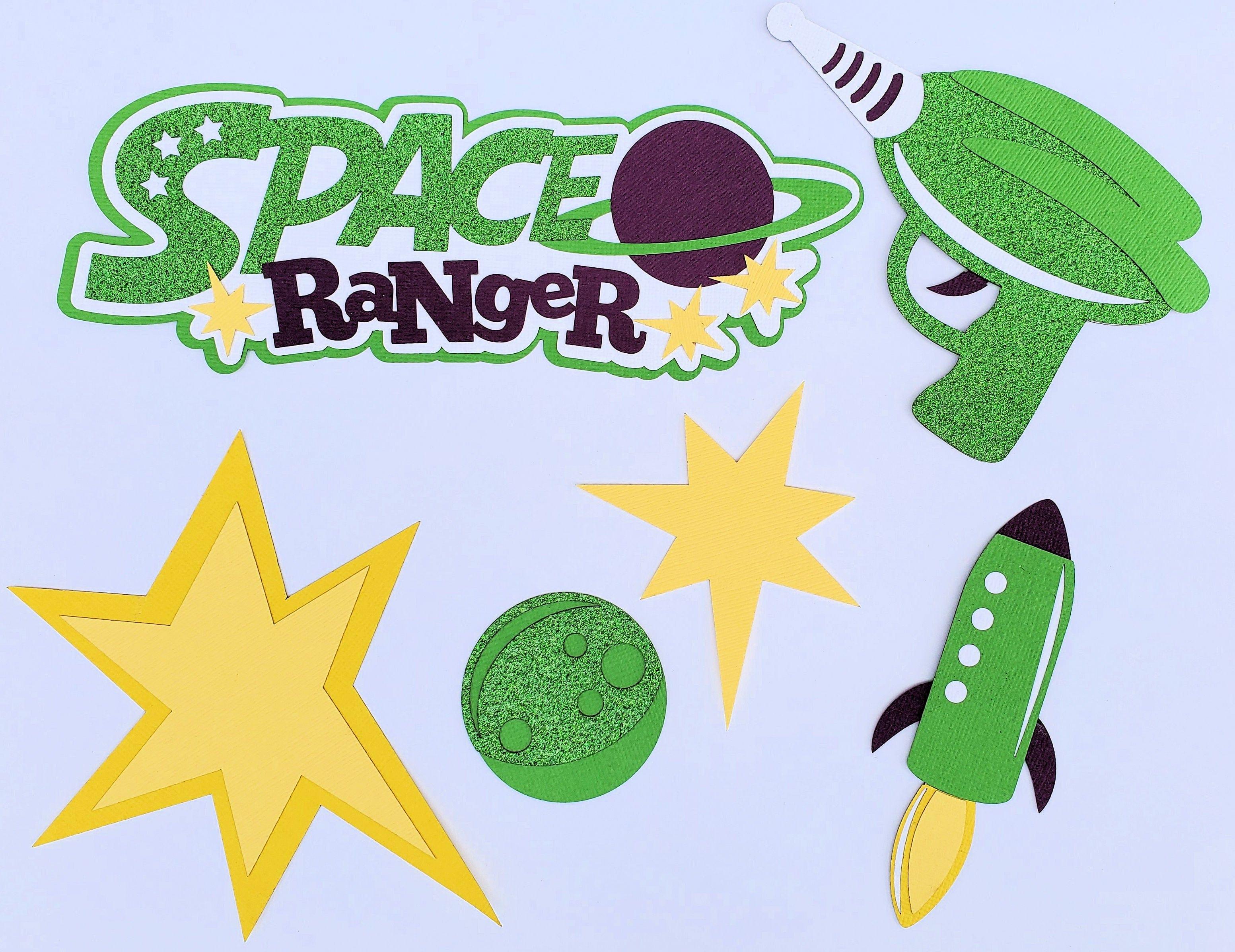 Space Ranger Toy Land Set of 6 Fully-Assembled Cuts Scrapbook Embellishment by SSC Laser Designs