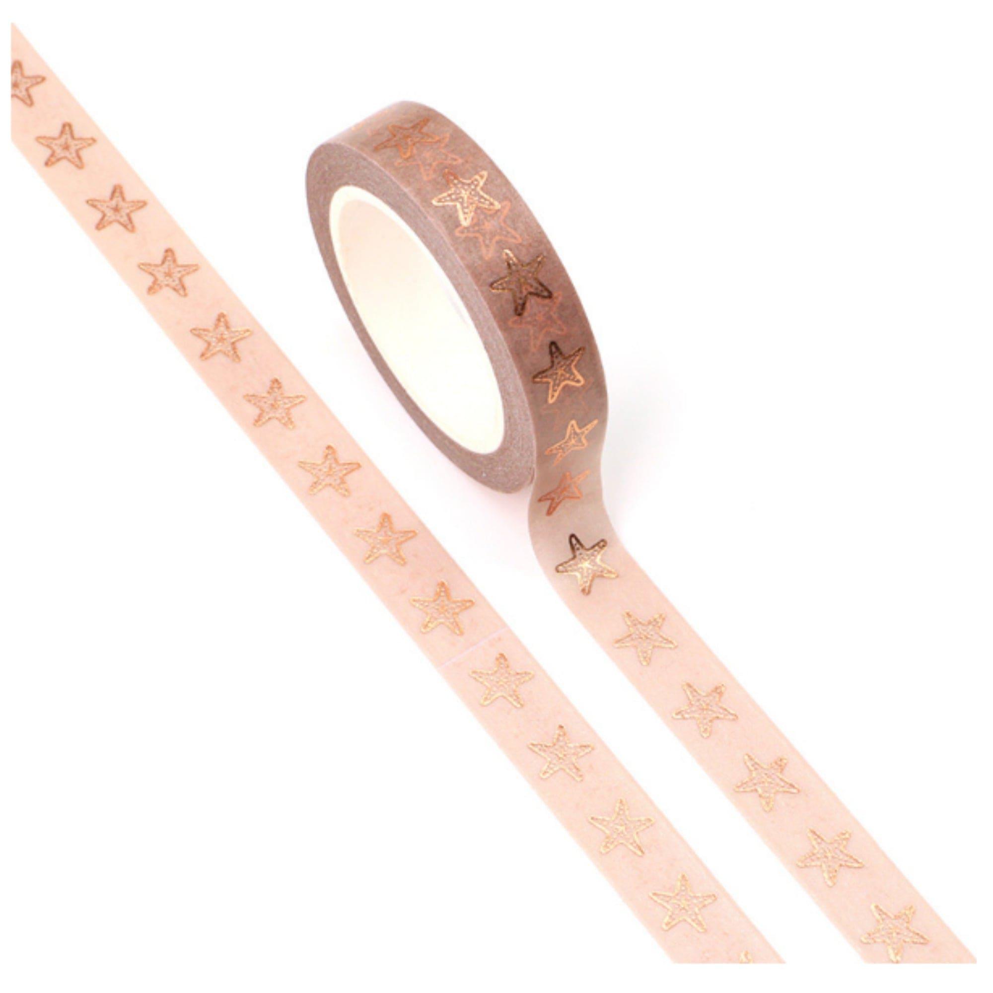 TW Collection Starfish Gold Foiled Washi Tape by SSC Designs - 10mm x 30 Feet