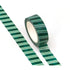 TW Collection Green Diagonal Stripe Washi Tape by SSC Designs - 15mm x 30 Feet