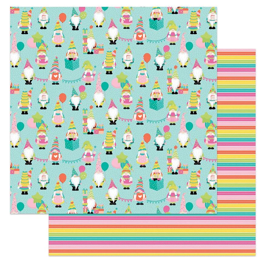 Tulla & Norbert's Birthday Collection Celebrating With My Gnomies 12 x 12 Double-Sided Scrapbook Paper by Photo Play Paper - Scrapbook Supply Companies