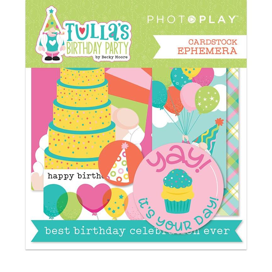 Tulla & Norbert's Birthday Collection Girl 5 x 5 Die Cut Scrapbook Embellishments by Photo Play Paper - Scrapbook Supply Companies