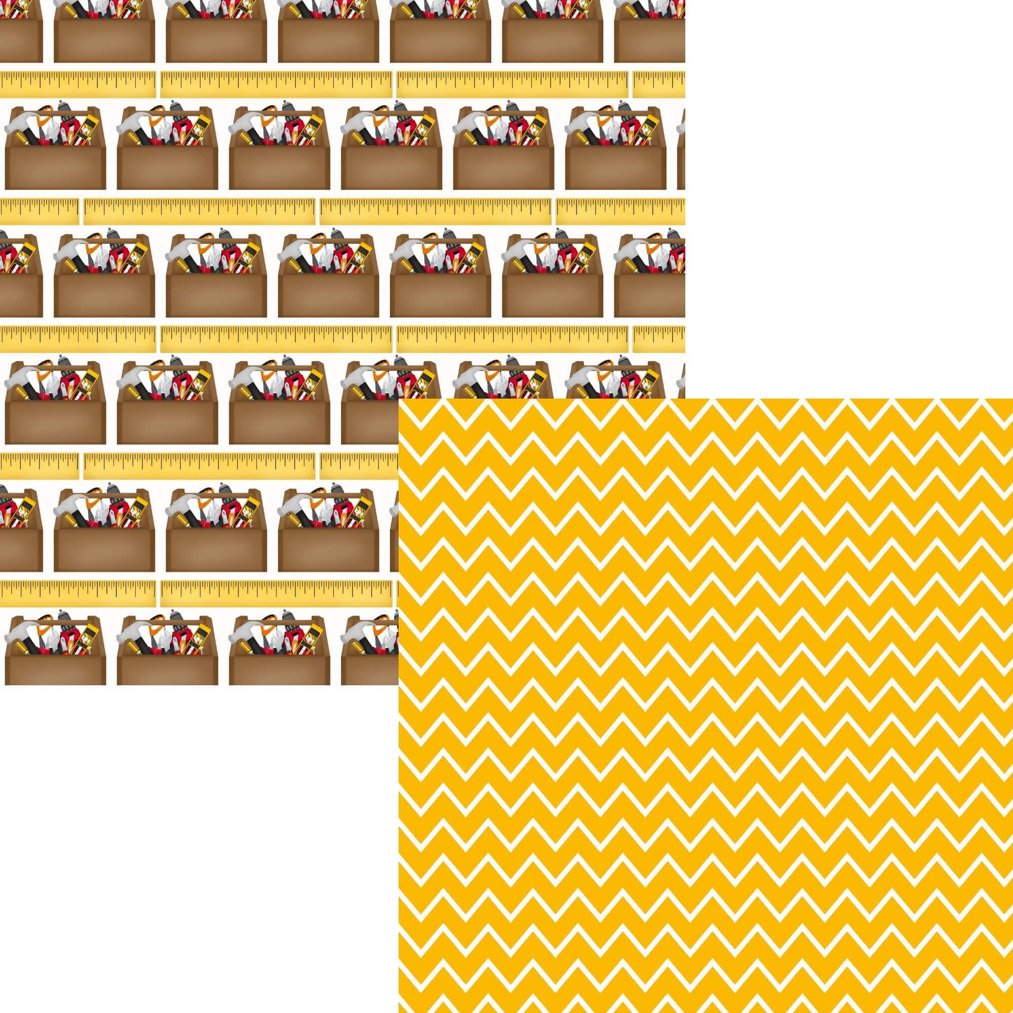 Toolbox Time Collection In The Toolbox 12 x 12 Double-Sided Scrapbook Paper by SSC Designs