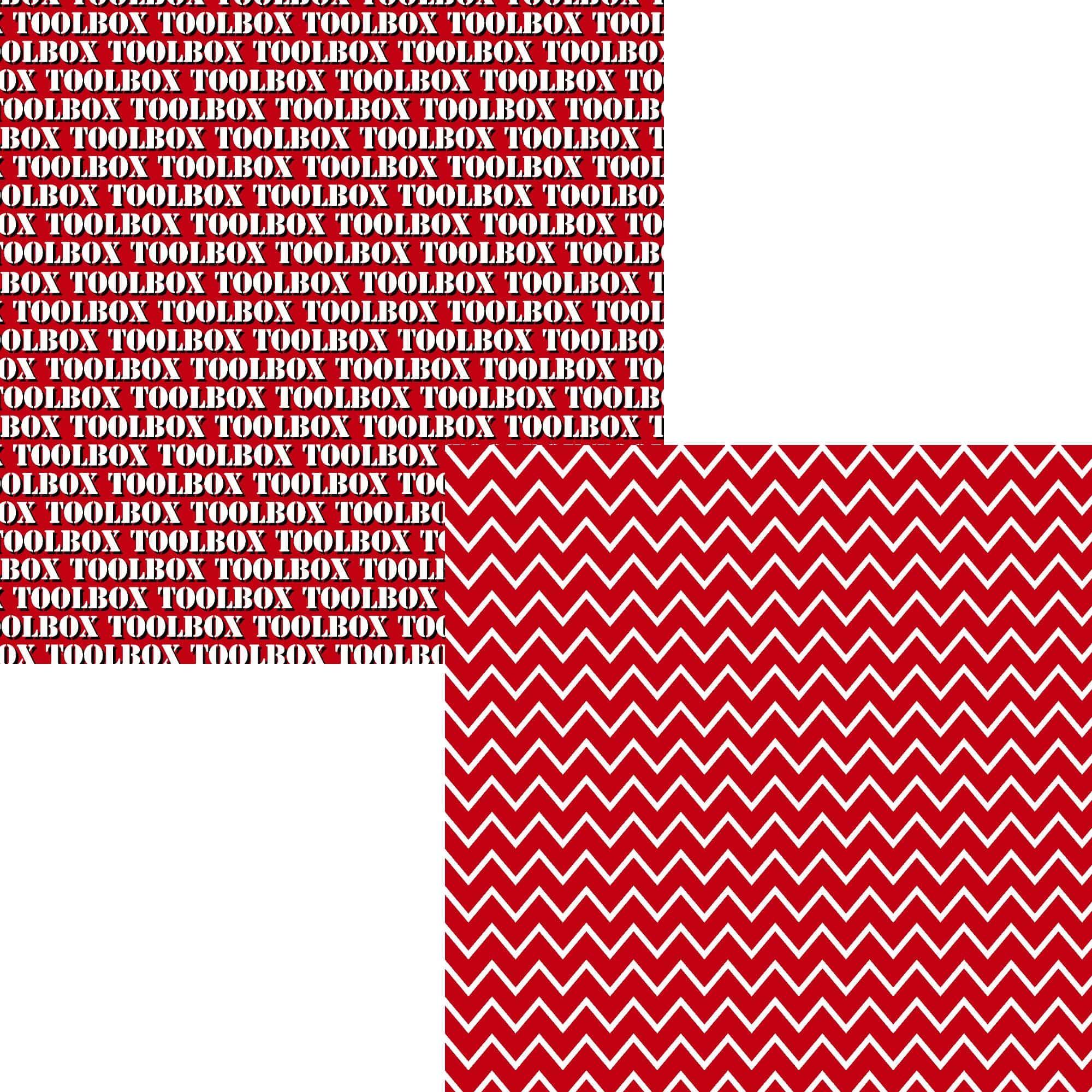 Toolbox Time Collection Toolbox Time 12 x 12 Double-Sided Scrapbook Paper by SSC Designs