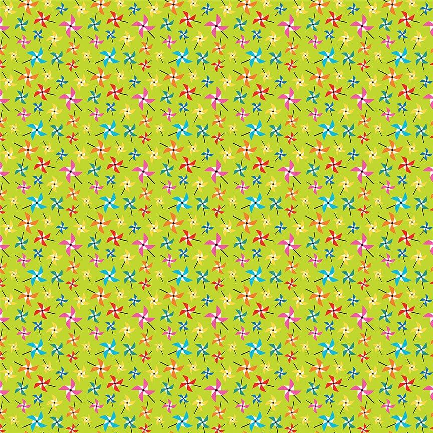 Tulla & Norbert's Excellent Adventure Collection Pinwheels 12 x 12 Double-Sided Scrapbook Paper by Photo Play Paper - Scrapbook Supply Companies