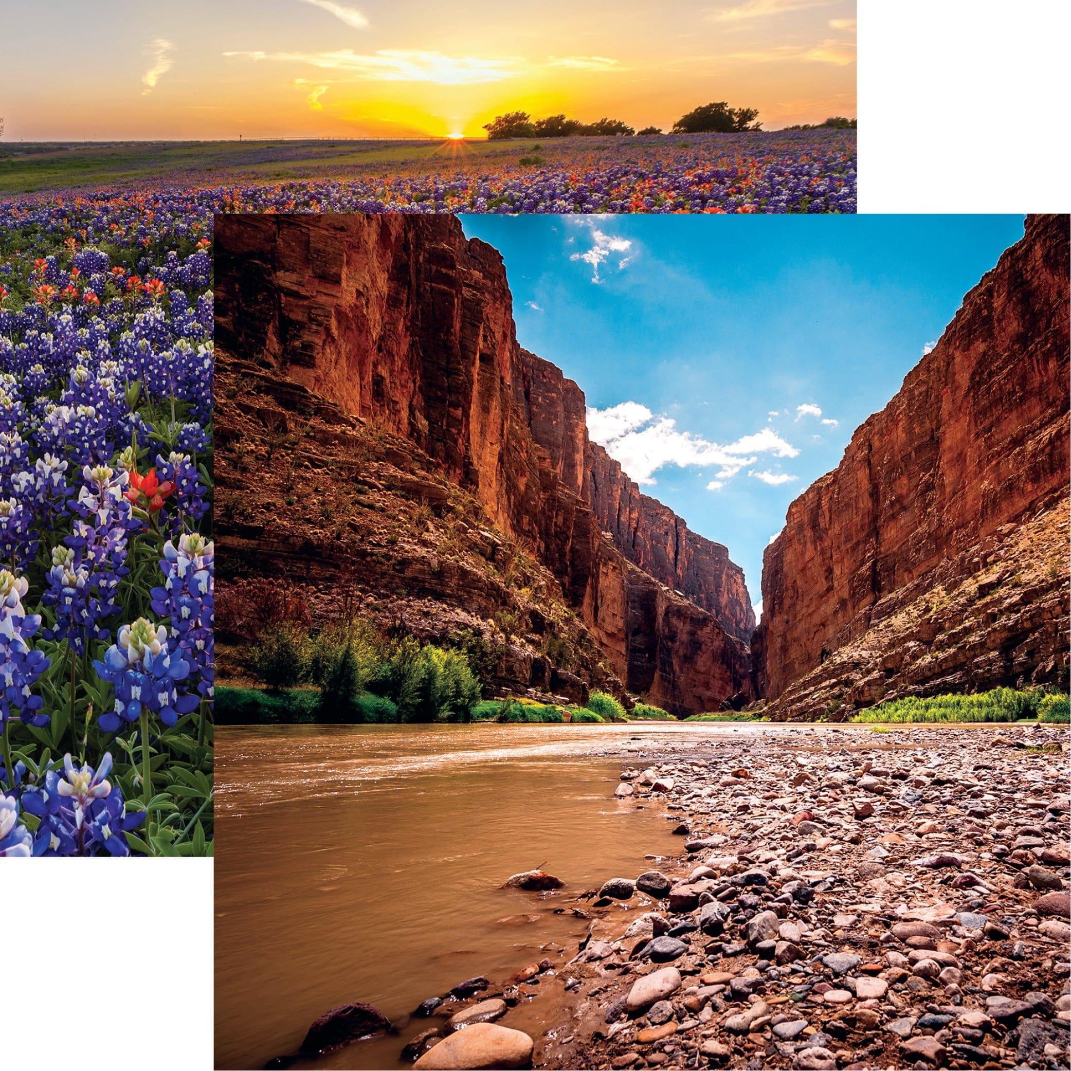 Texas Collection Big Bend National Park 12 x 12 Double-Sided Scrapbook Paper by Reminisce - Scrapbook Supply Companies