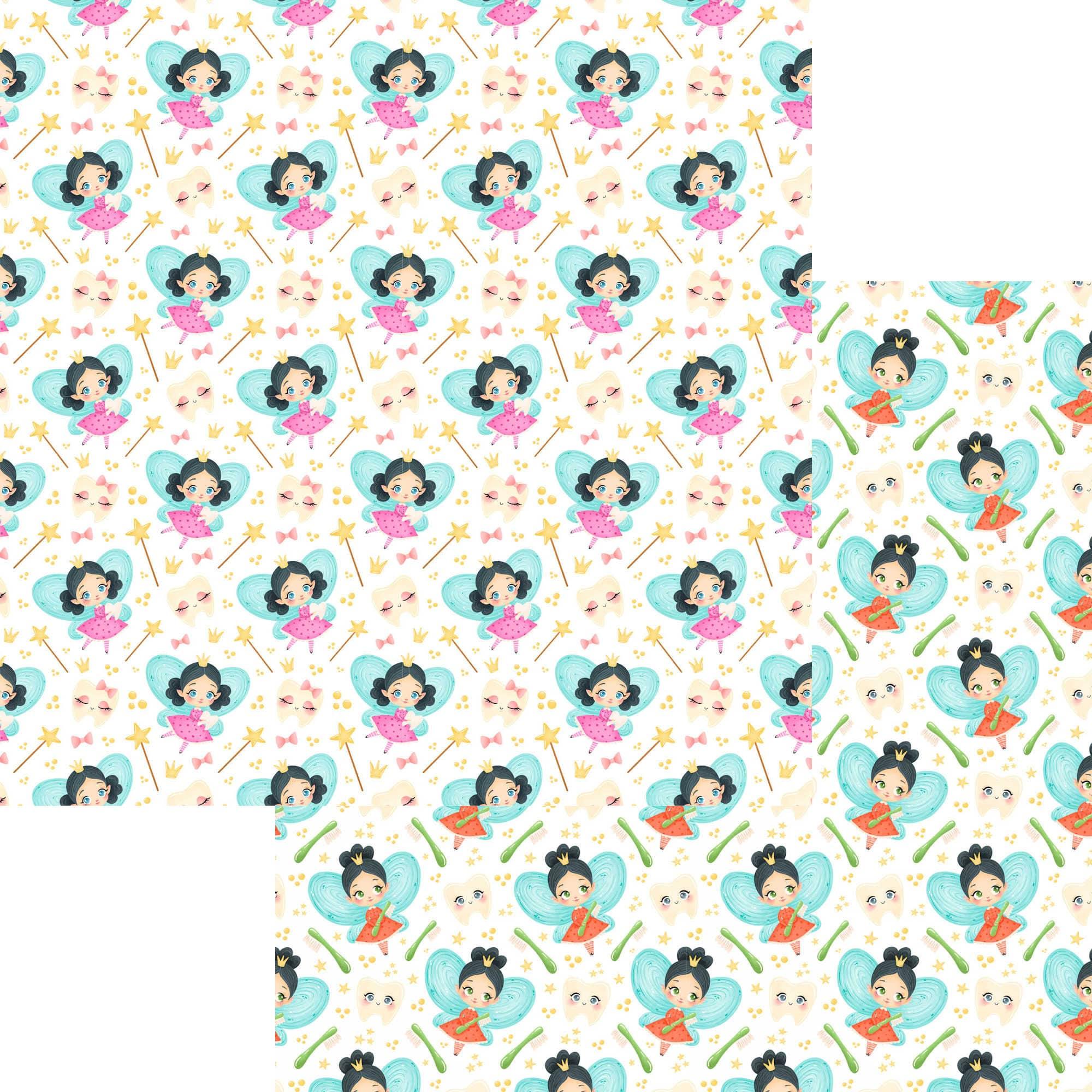 Tooth Fairy Collection No Cavities Fairy 12 x 12 Double-Sided Scrapbook Paper by SSC Designs