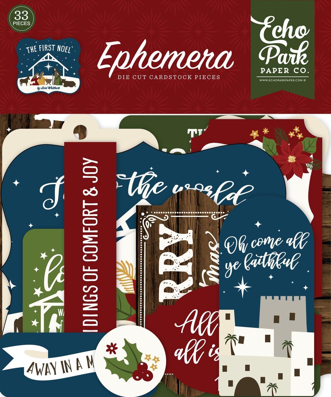 The First Noel Collection 5 x 5 Scrapbook Ephemera Die Cuts by Echo Park Paper - Scrapbook Supply Companies