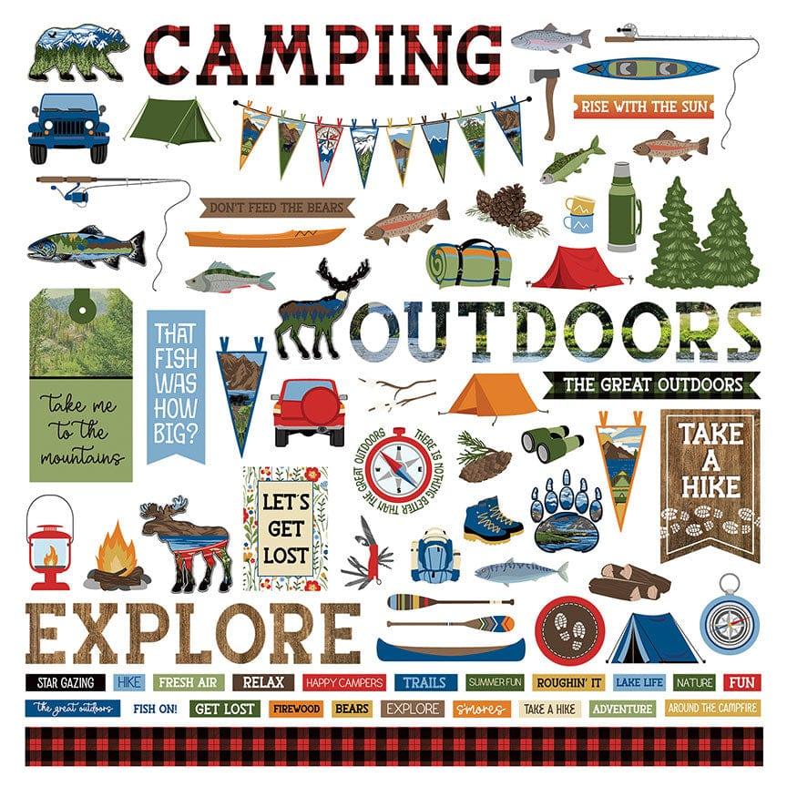 The Great Outdoors Collection 12 x 12 Cardstock Scrapbook Sticker Sheet by Photo Play Paper - Scrapbook Supply Companies