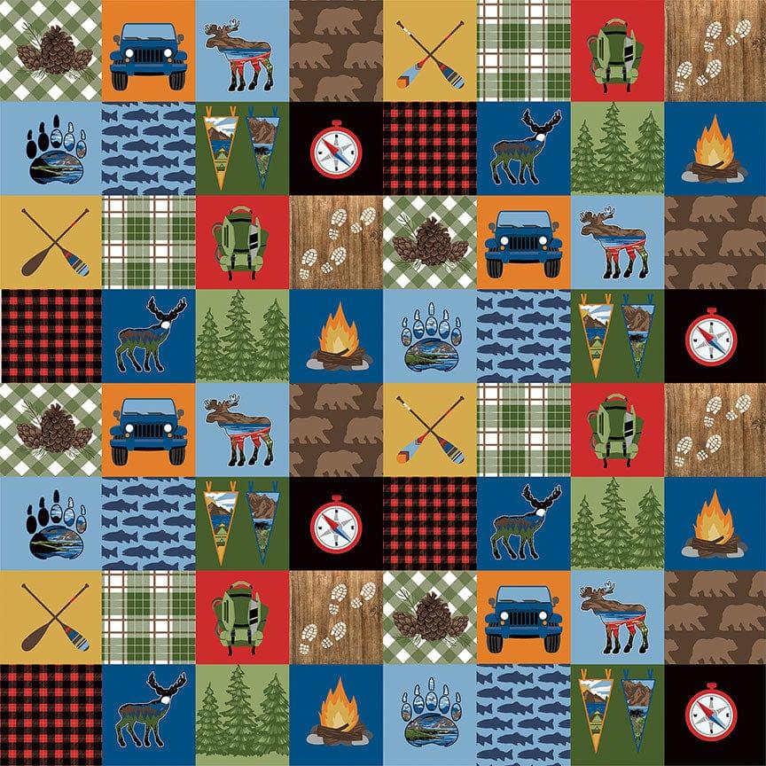 The Great Outdoors Collection Camping Gear 12 x 12 Double-Sided Scrapbook Paper by Photo Play Paper - Scrapbook Supply Companies