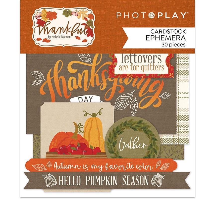 Thankful & Blessed Collection 5 x 5 Die Cut Scrapbook Embellishments by Photo Play Paper - Scrapbook Supply Companies