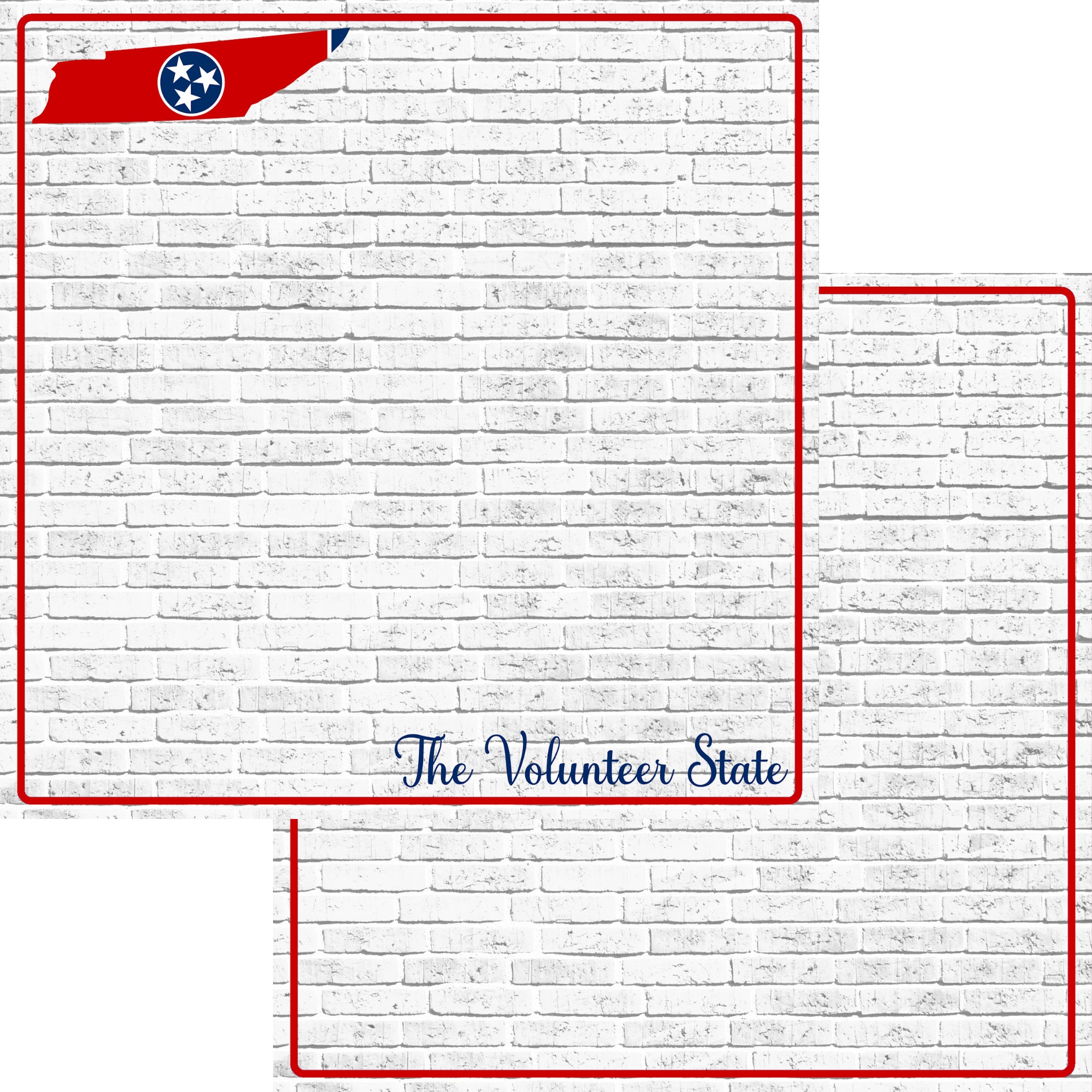 Fifty States Collection Tennessee 12 x 12 Double-Sided Scrapbook Paper by SSC Designs