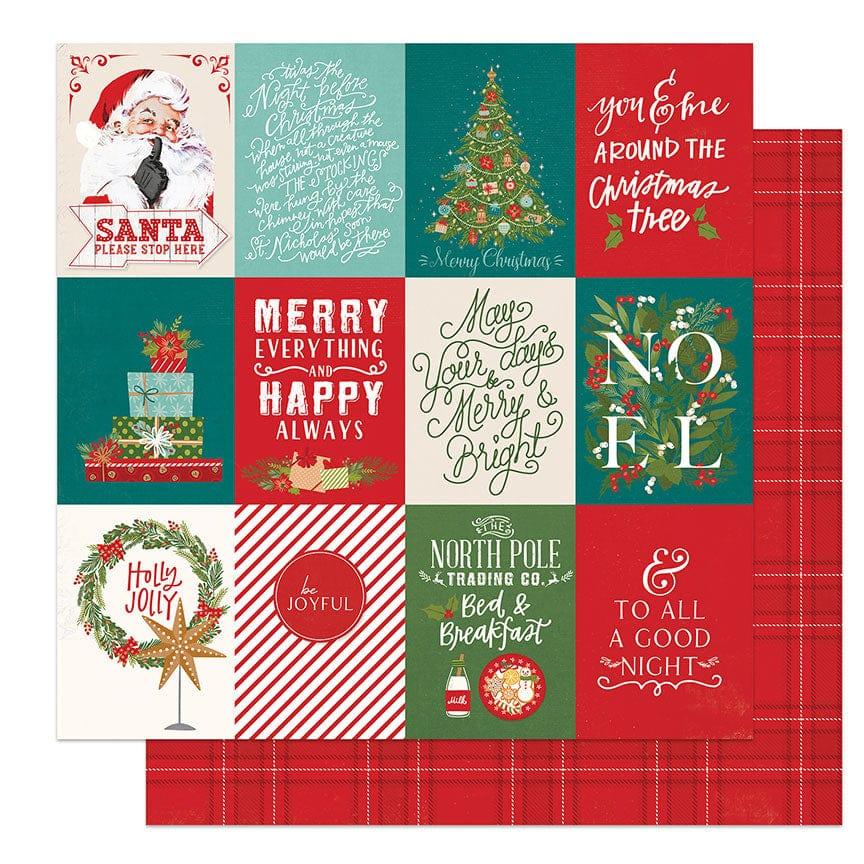 The North Pole Trading Co. Collection Be Joyful 12 x 12 Double-Sided Scrapbook Paper by Photo Play Paper