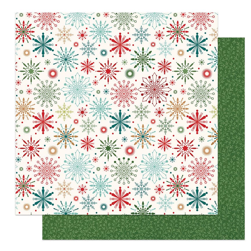 The North Pole Trading Co. Collection Frosty 12 x 12 Double-Sided Scrapbook Paper by Photo Play Paper