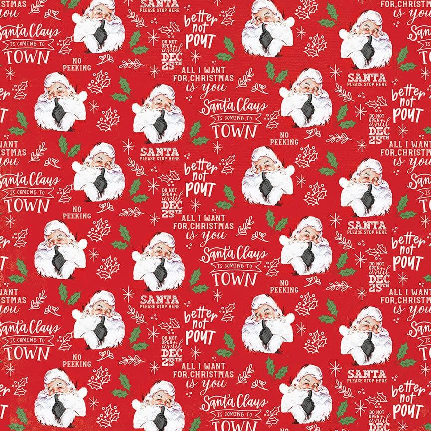 The North Pole Trading Co. Collection Better Not Pout 12 x 12 Double-Sided Scrapbook Paper by Photo Play Paper - Scrapbook Supply Companies
