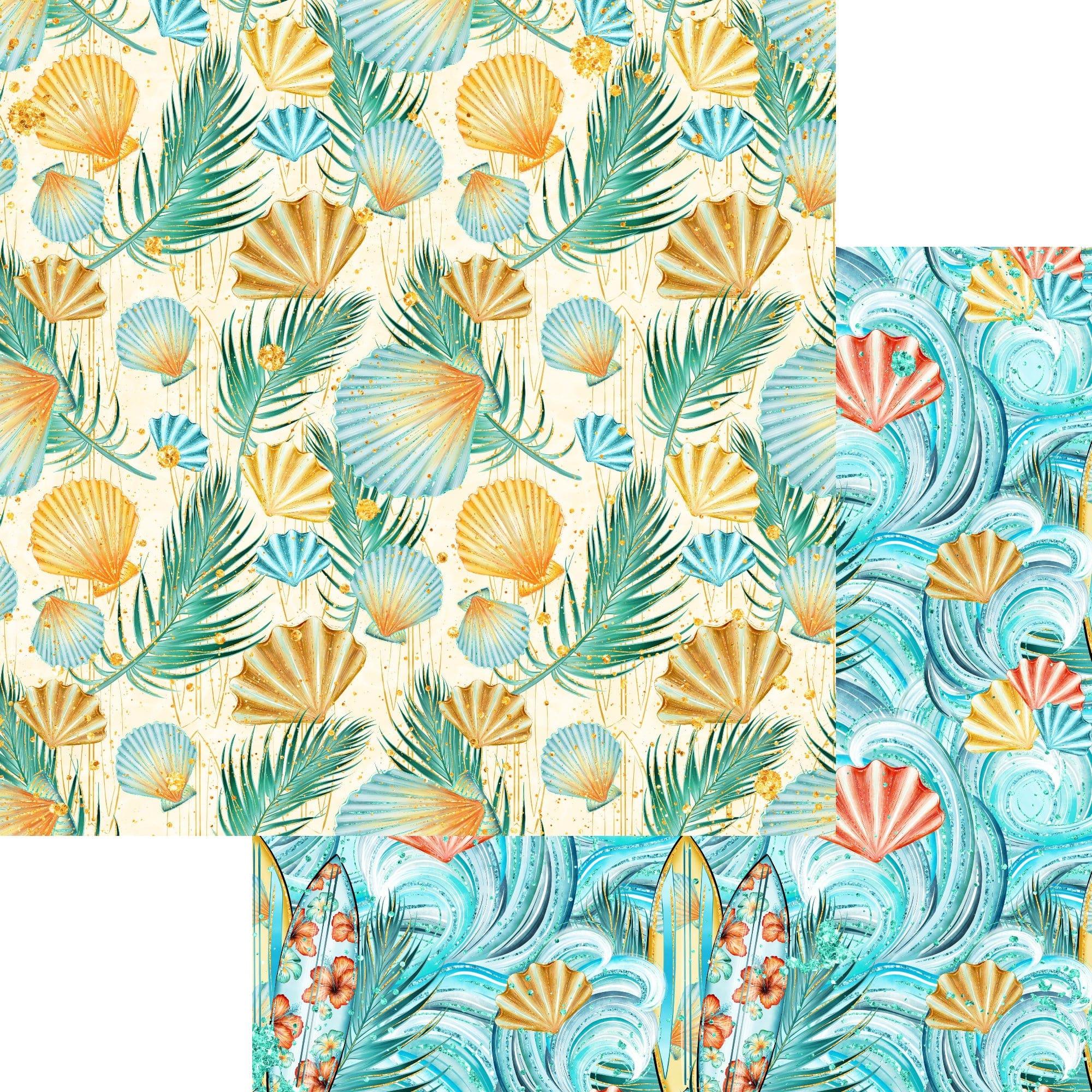 Phantasia Design's Tropics Collection Seashells 12 x 12 Double-Sided Scrapbook Paper by SSC Designs - Scrapbook Supply Companies