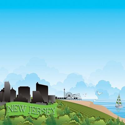 The State Line Collection New Jersey 12 x 12 Scrapbook Paper by Reminisce