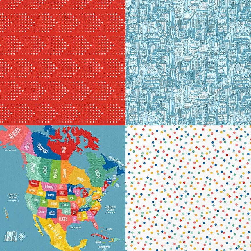 Time To Travel Collection Tourist Mode 12 x 12 Double-Sided Scrapbook Paper by Photo Play Paper - Scrapbook Supply Companies