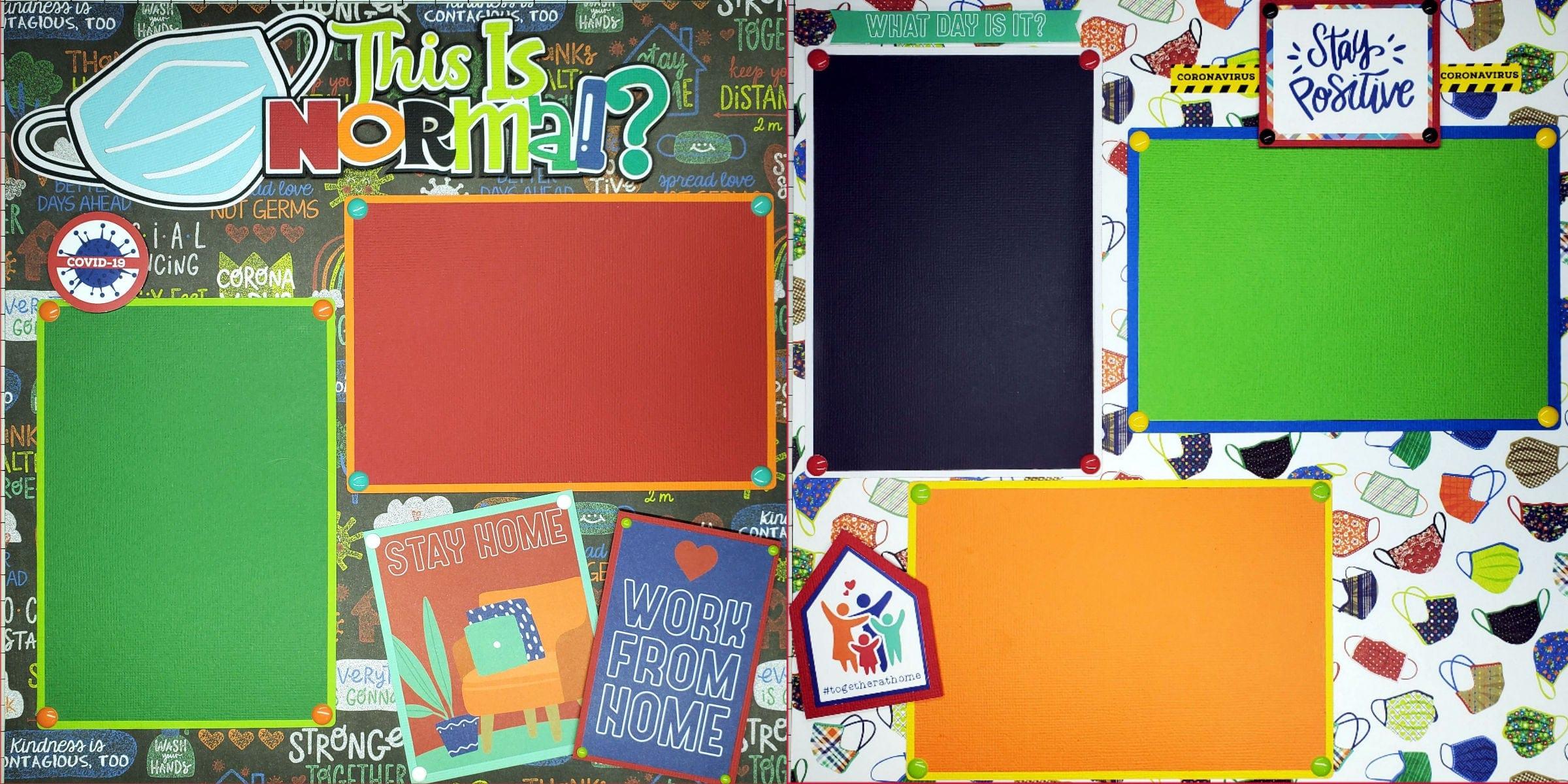 This is Normal? Pre-Made Embellished Two-Page 12 x 12 Scrapbook Premade by SSC Designs