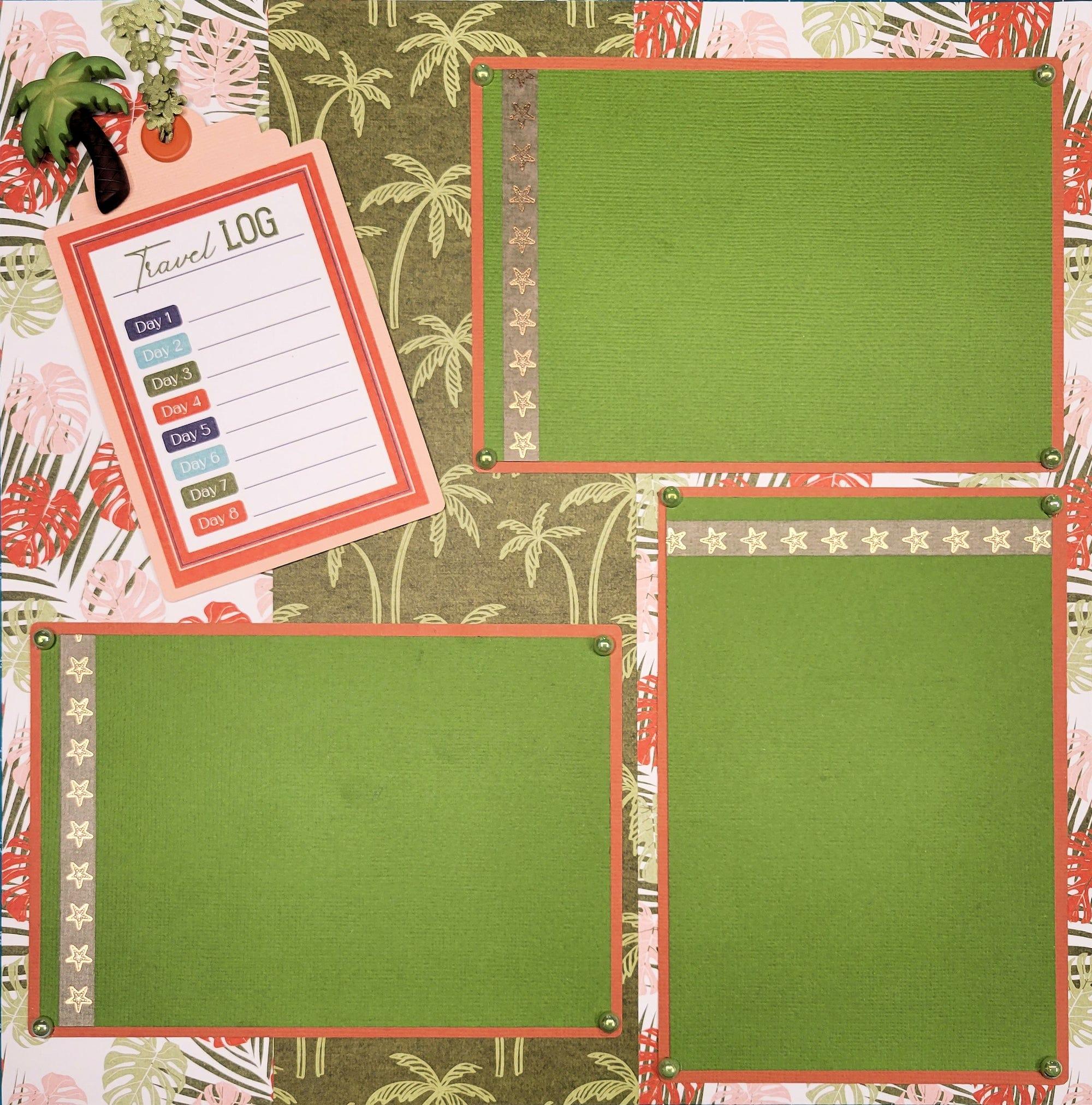 Tropical Paradise Premade Embellished Two-Page 12 x 12 Scrapbook Premade by SSC Designs - Scrapbook Supply Companies