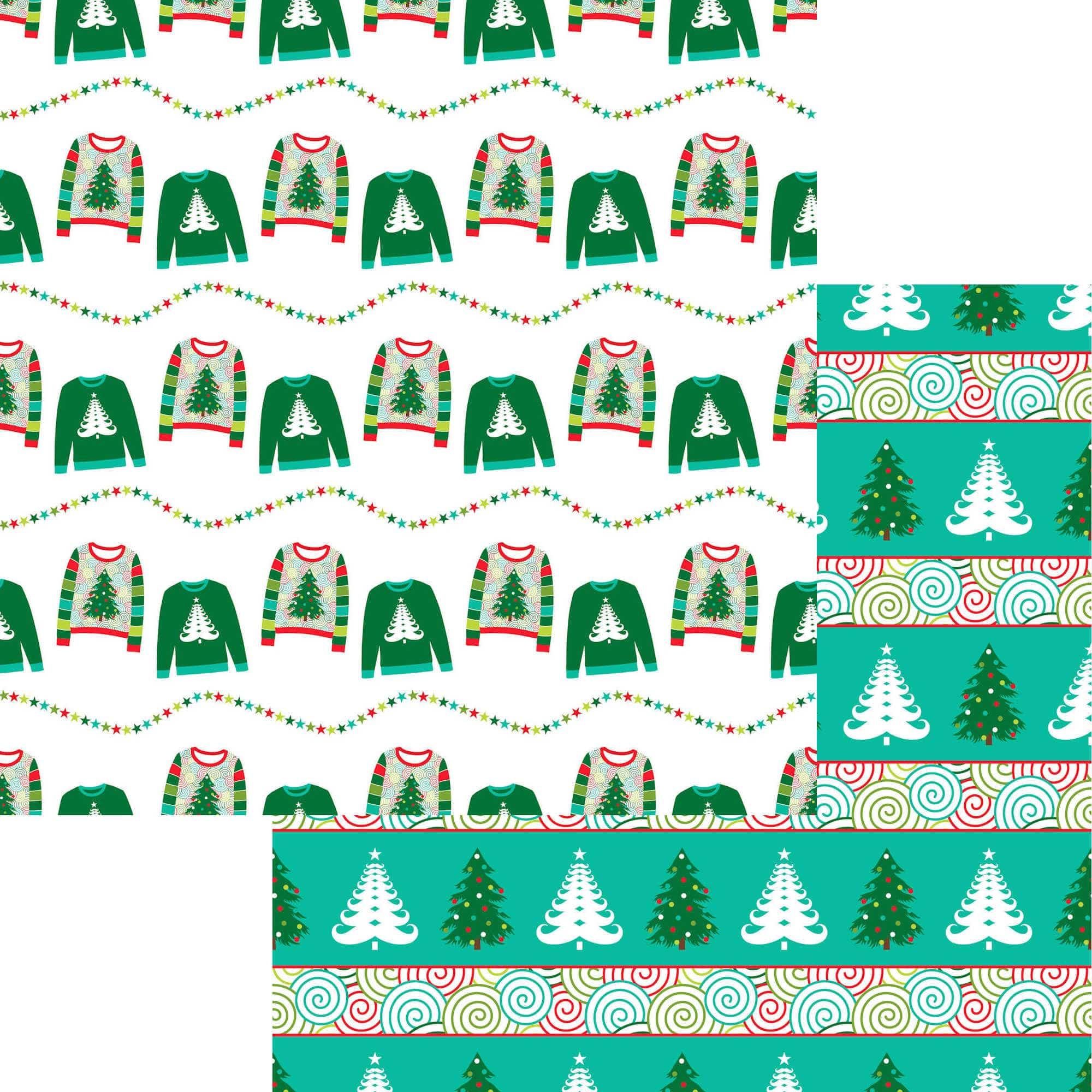 Ugly Christmas Sweater Collection O Christmas Tree 12 x 12 Double-Sided Scrapbook Paper by SSC Designs - Scrapbook Supply Companies