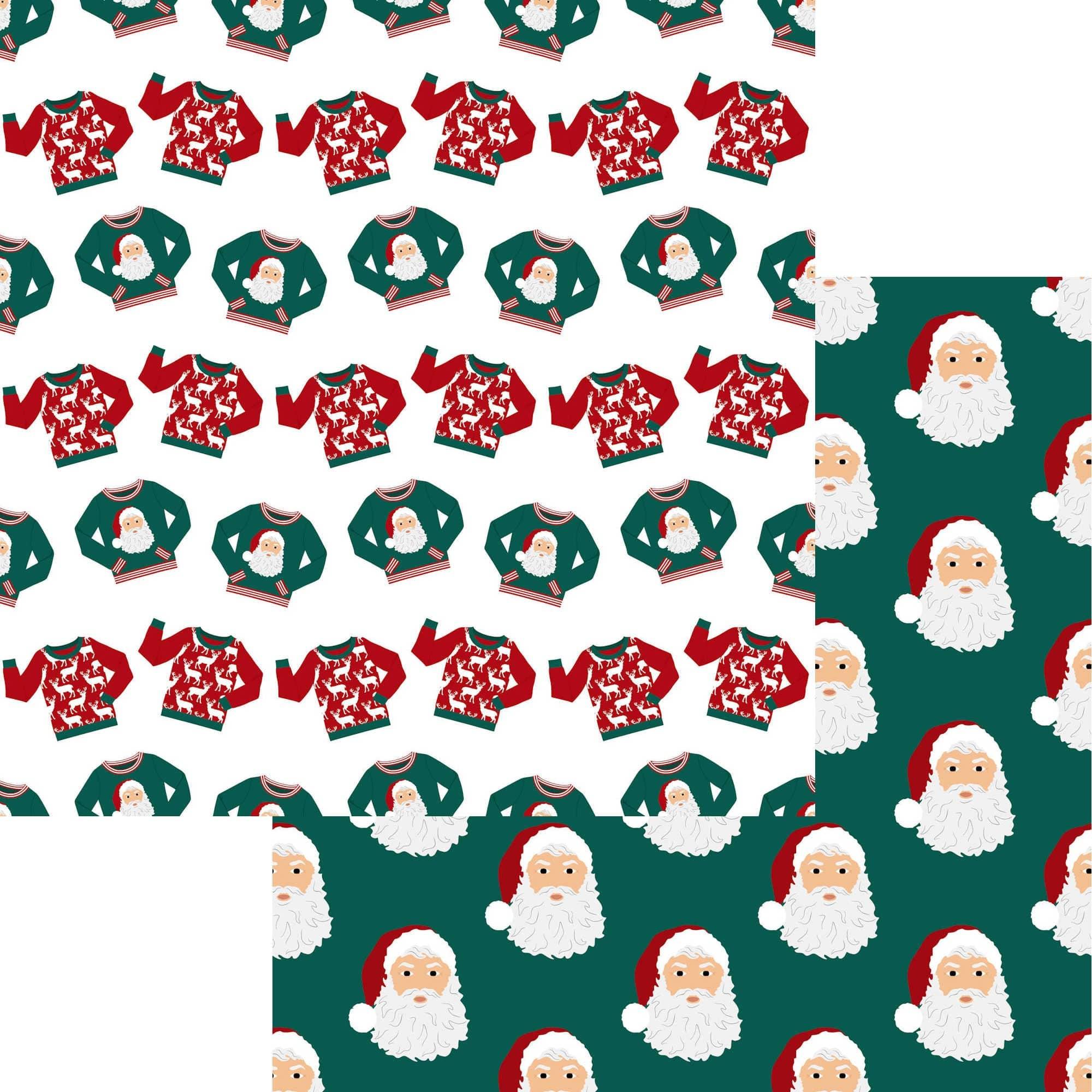 Ugly Christmas Sweater Collection Santa Himself 12 x 12 Double-Sided Scrapbook Paper by SSC Designs - Scrapbook Supply Companies