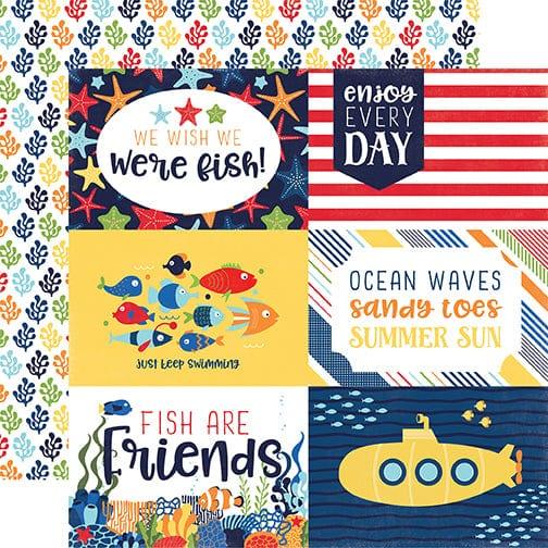 Under The Sea Collection 4x6 Journaling Cards 12 x 12 Double-Sided Scrapbook Paper by Echo Park Paper