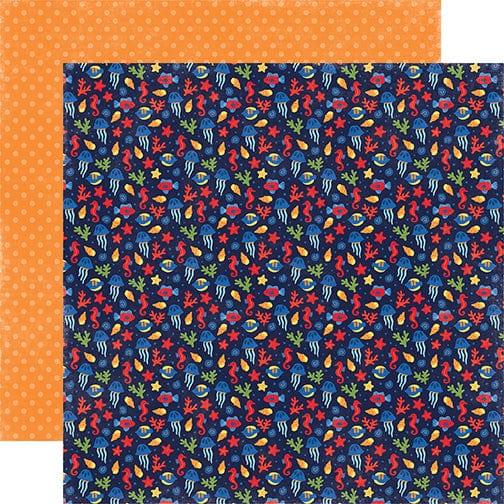 Under The Sea Collection 12 x 12 Double-Sided Scrapbook Paper Kit & Sticker Sheet by Echo Park Paper - 13 Pieces - Scrapbook Supply Companies
