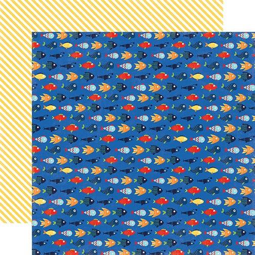 Under The Sea Collection Friendly Fish 12 x 12 Double-Sided Scrapbook Paper by Echo Park Paper