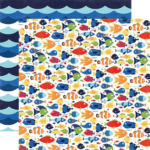 Under The Sea Collection 12 x 12 Double-Sided Scrapbook Paper Kit & Sticker Sheet by Echo Park Paper - 13 Pieces - Scrapbook Supply Companies