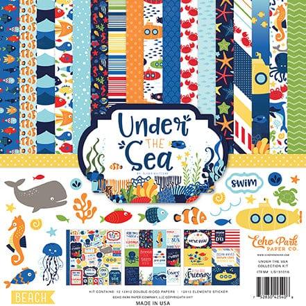 Under The Sea Collection 12 x 12 Double-Sided Scrapbook Paper Kit & Sticker Sheet by Echo Park Paper - 13 Pieces - Scrapbook Supply Companies