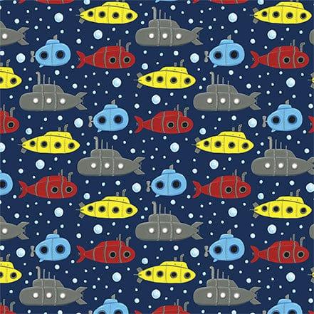 Under Sea Adventures Collection Swimming Submarines 12 x 12 Double-Sided Scrapbook Paper by Echo Park Paper - Scrapbook Supply Companies