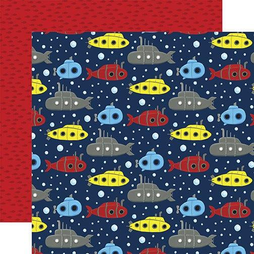 Under Sea Adventures Collection Swimming Submarines 12 x 12 Double-Sided Scrapbook Paper by Echo Park Paper - Scrapbook Supply Companies