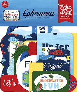 Under Sea Adventures Collection 5 x 5 Scrapbook Ephemera Die Cuts by Echo Park Paper - Scrapbook Supply Companies