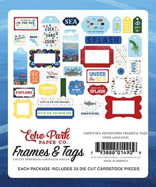 Under Sea Adventures Collection 5 x 5 Scrapbook Tags & Frames Die Cuts by Echo Park Paper - Scrapbook Supply Companies