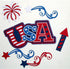 U.S.A. 4 x 6 Tile & Fireworks Laser Die Cut Scrapbook Embellishment Set by SSC Laser Designs - 6 Pieces